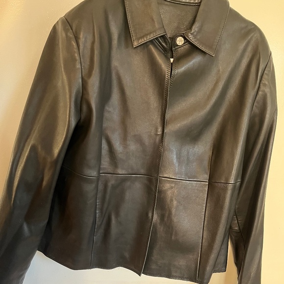 Vakko Jackets & Blazers - Vakko vintage black leather jacket Womens size L